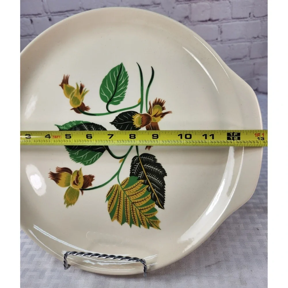 Platter Tray Ballerina China Hazelnut Potteries Leaves & Nuts 1950s